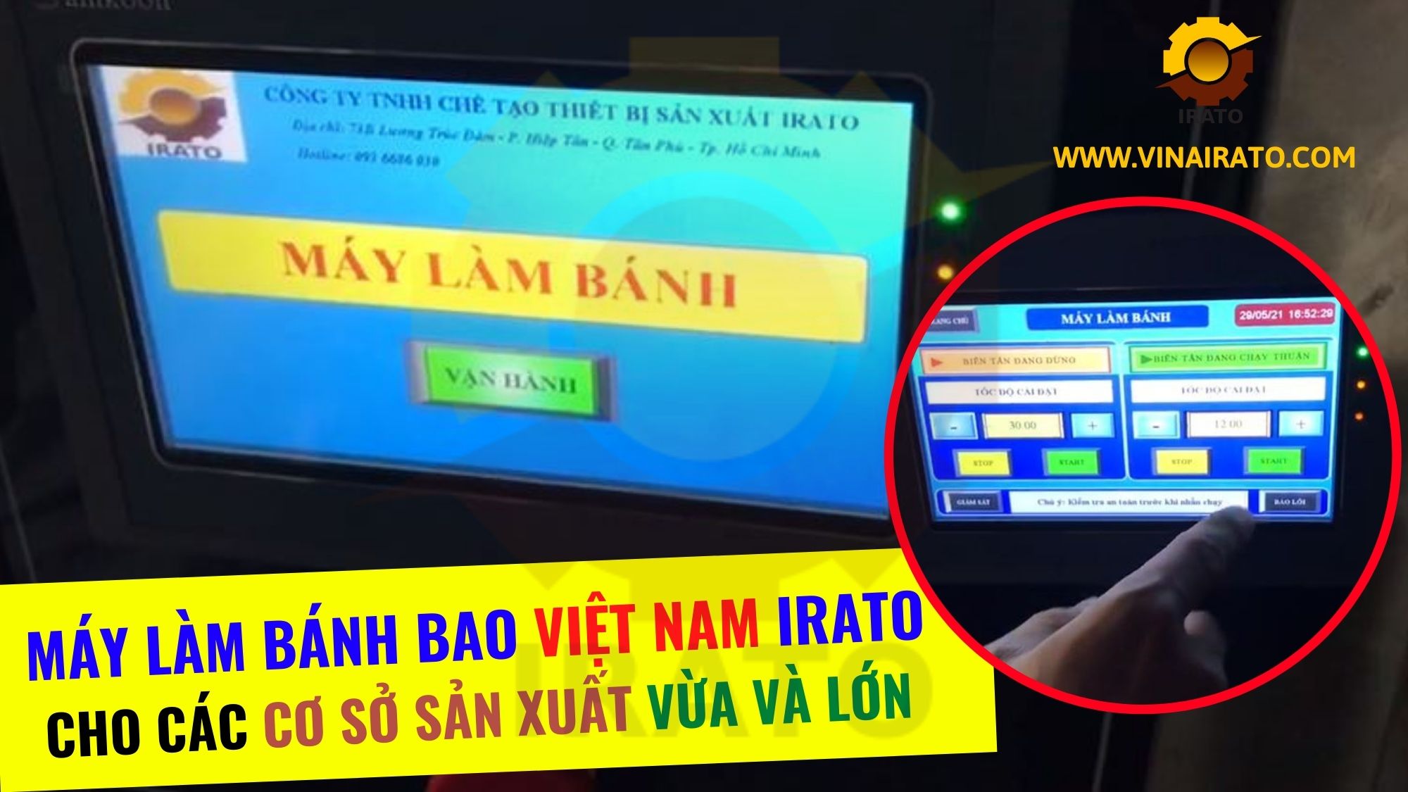 Máy làm bánh bao Việt Nam chất lượng cao được lập trình hoàn toàn bằng tiếng Việt